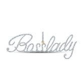 1 1/2CTW-DIA P1 "BOSSLADY" INITIAL PENDANT